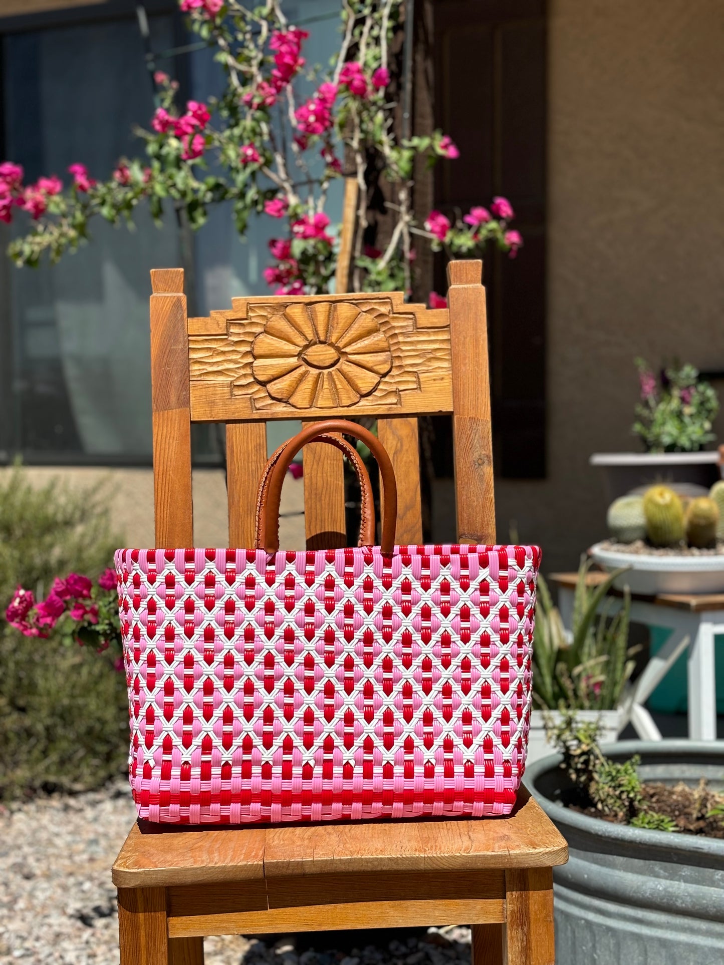 Medium Doble Mercado- pink&red
