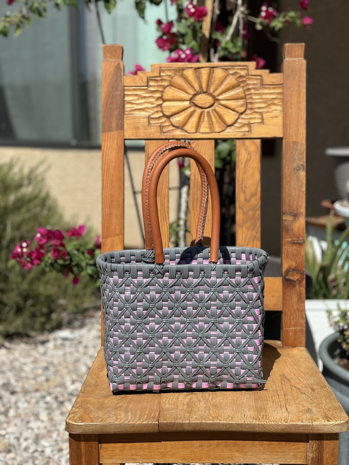 Small Doble Mercadito- Gris&Rosita