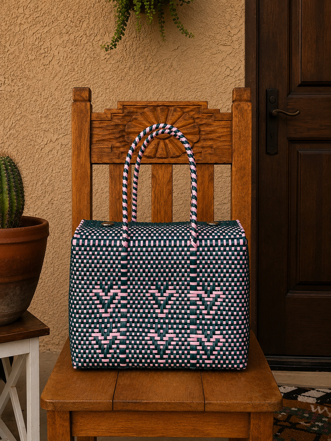 Lonchera Mediana- Green&Pink
