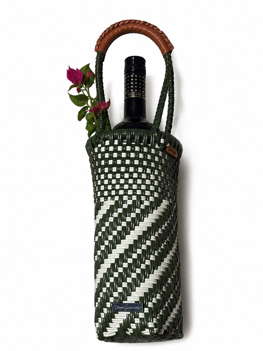 Wine Holder- Olive green+beige